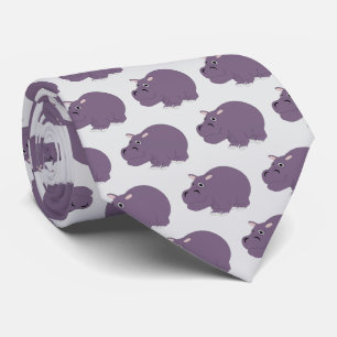 Cravate Design Hippopotame
