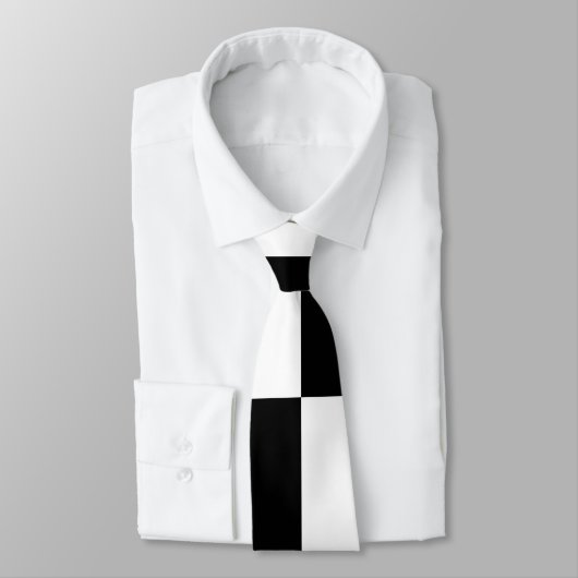 Cravate Design Minimaliste Noir et Blanc (Attaché)