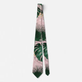 Cravate Design moderne or tropical feuilles et doddles (Devant)