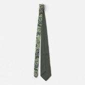Cravate Design Motif Abstrait tourbillonnant Sage Green Ar (Dos)