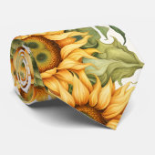 Cravate Design Motif d'art Sunflower (Roulé)