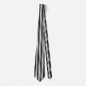 Cravate Design Motif de bandes verticales en noir blanc (Devant)