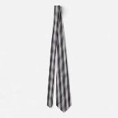 Cravate Design Motif de bandes verticales en noir blanc (Dos)