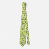 Cravate Design Motif de grenouilles à arbre vert (Devant)