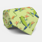 Cravate Design Motif de grenouilles à arbre vert (Roulé)
