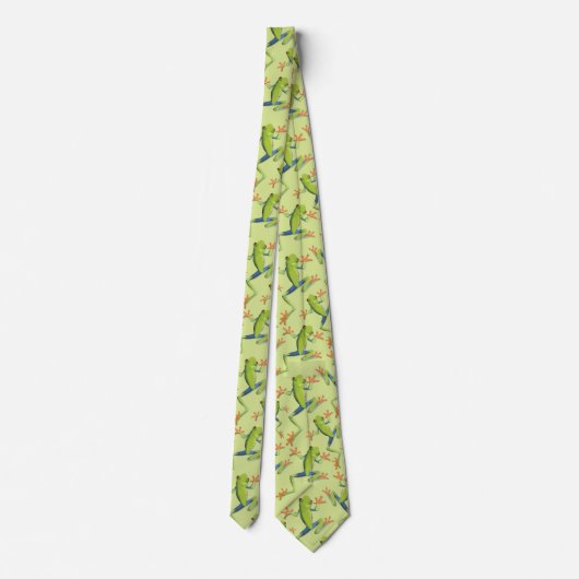 Cravate Design Motif de grenouilles à arbre vert (Dos)