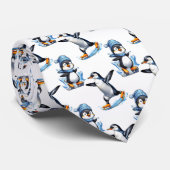 Cravate Design Motif de pingouins (Roulé)