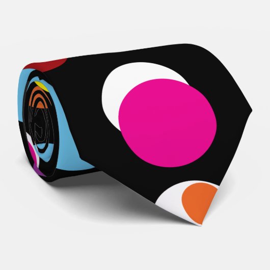 Cravate Design Motif de surface Pois couleur noir (Roulé)