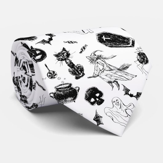 Cravate Design motif d'Halloween (Roulé)