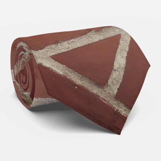 Cravate Design Motif élégant en briques rouges (Roulé)