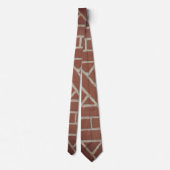 Cravate Design Motif élégant en briques rouges (Dos)
