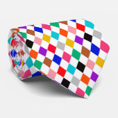 Cravate Design Motif multicolore Harlequin Diamonds (Roulé)