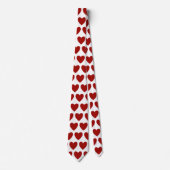 Cravate Design Motif profond de coeur rouge (Devant)