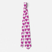 Cravate Design Motif profond rose coeur (Dos)