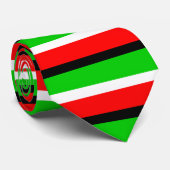 Cravate Design Motif Red Green Stripes (Roulé)