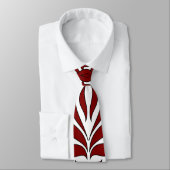 Cravate Design Motif rouge et blanc sans faille (Attaché)