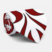 Cravate Design Motif rouge et blanc sans faille (Roulé)