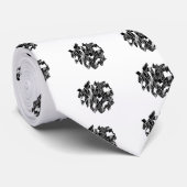 Cravate Design noir et blanc (Roulé)