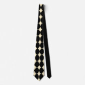 Cravate Design noir et crème (Devant)