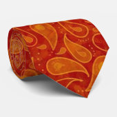 Cravate Design Red Paisley (Roulé)