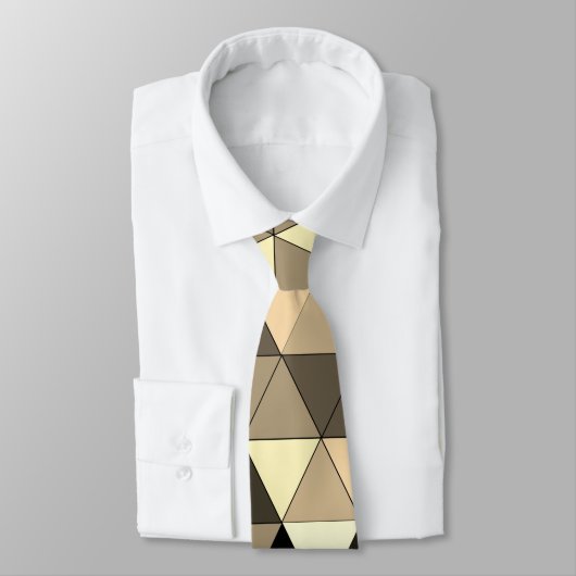 Cravate Design stylé Sepia Brown et Motif noir (Attaché)