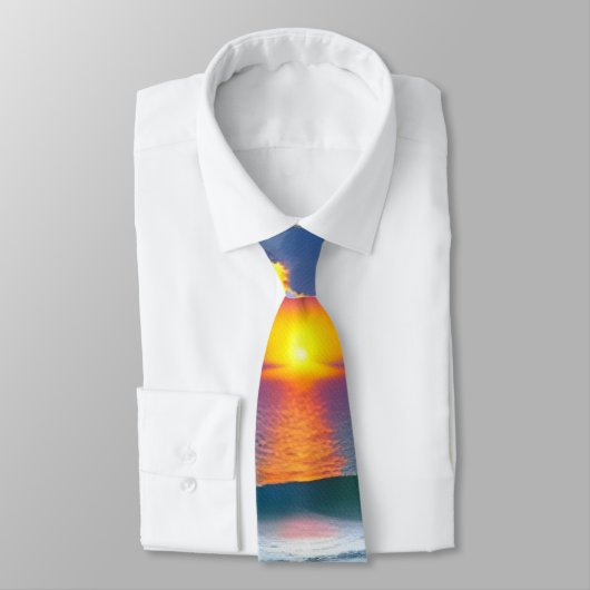 Cravate design, Sunrise Ocean Waves (Attaché)