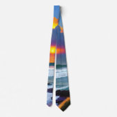 Cravate design, Sunrise Ocean Waves (Dos)