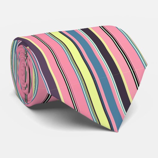 Cravate Design tendance Hot rose noir foncé (Roulé)