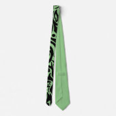 Cravate Design tribal noir Abstrait sur vert (Dos)