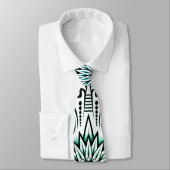 Cravate Design tribal teinte verte (Attaché)