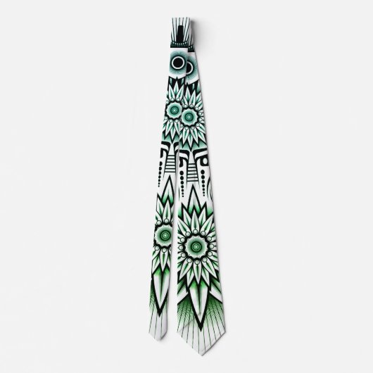 Cravate Design tribal teinte verte (Dos)