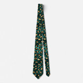 Cravate Design turquoise et Gold Leopard Series 3 (Devant)
