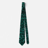 Cravate Design turquoise et Gold Leopard Series 5 (Devant)