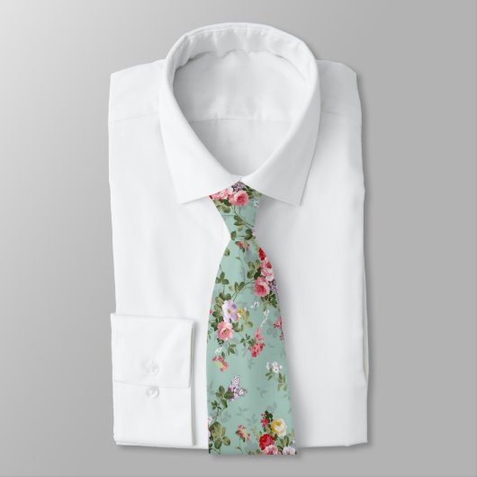 Cravate Design vintage vert de la menthe (Attaché)