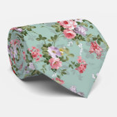 Cravate Design vintage vert de la menthe (Roulé)