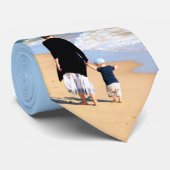 Cravate Design Your Photo Neck Tie with QR Code and Text (Roulé)