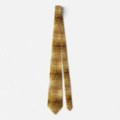 Cravate Designer Alligator Crocodile peau brillant or Brow (Devant)