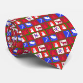 CRAVATE DESIGNER DE NOËL POUR HOMMES - MEILLEURS C (Roulé)