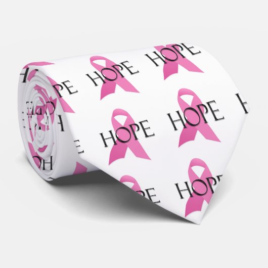 Cravate d'ESPOIR de cancer du sein (Roulé)