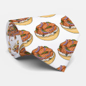 Cravate dessin animé de bagel saumon (Roulé)