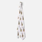 Cravate dessin animé saxophone (Dos)