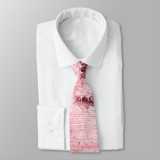 Cravate DESSIN ARCHITECTURAL RENAISSANCE par Leonardo Pink (Attaché)