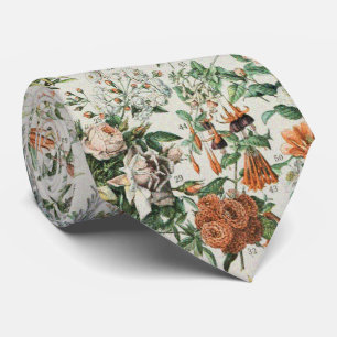 Cravate Dessin botanique floral mignon par Adolphe Millot