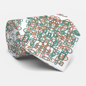 Cravate Dessin D'Art De La Rust Et De La Ligne Turquoise D (Roulé)