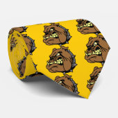 Cravate Dessin de Bulldog en anglais (Roulé)