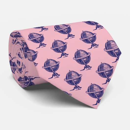 Cravate Dessin de la Marine du Monde vintage (Roulé)