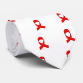 Cravate Dessin de ruban rouge (Roulé)