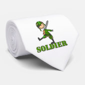 Cravate Dessin de soldat bâton (Roulé)