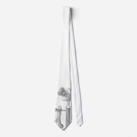 Cravate dessin de téléphone antique à main unique (Devant)