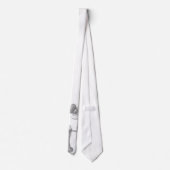 Cravate dessin de téléphone antique à main unique (Dos)